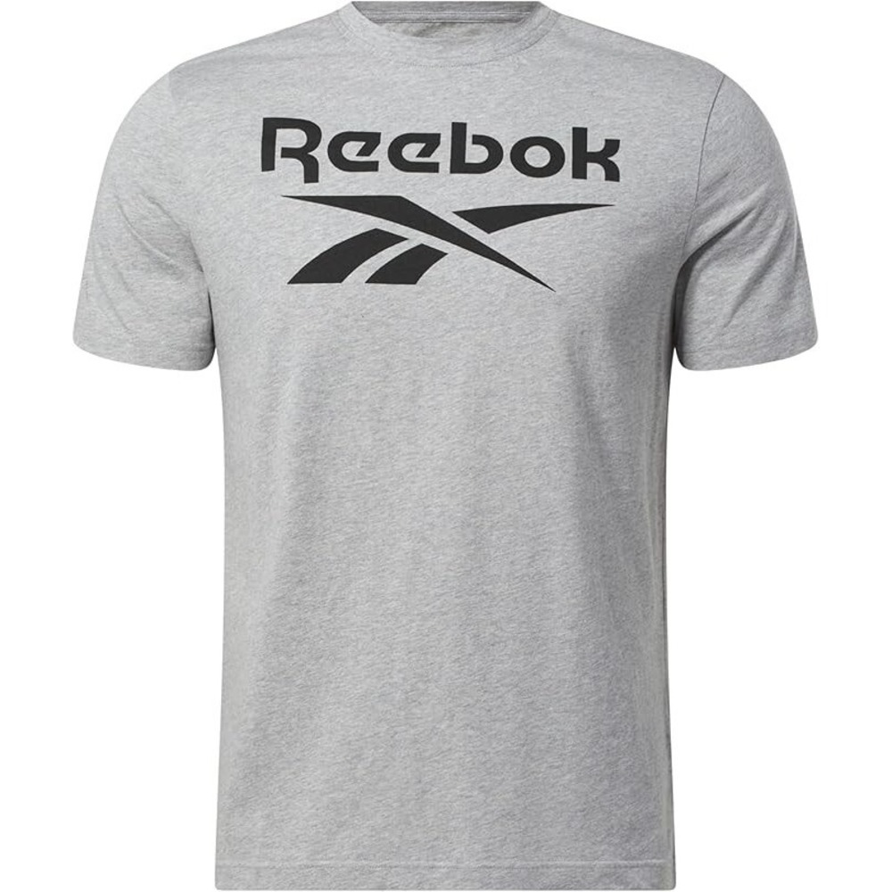 Reebok Men's‎ Big Logo T-Shirt Grey Black Size L NEW w/ Tags